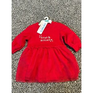 Kk29‎ Carters Just One You Red Dress Hugs Kisses Hearts Valentine's Day 3 Months